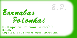 barnabas polonkai business card